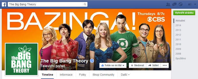The Big Bang theory Facebook